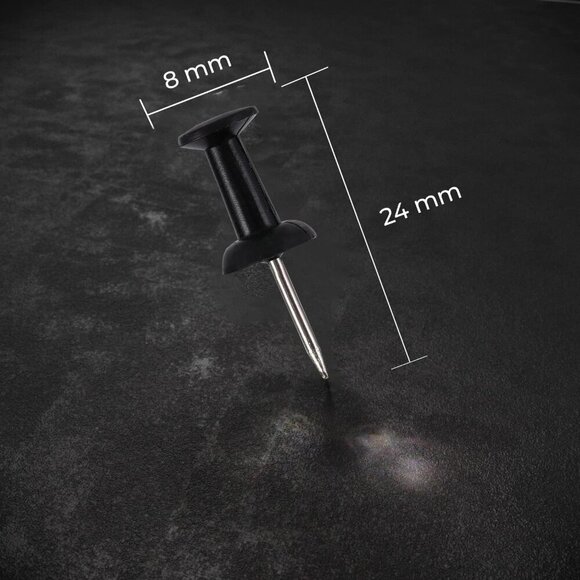 215 Black for Bulletin Board Thumb Tacks for Wall Corkboard Map Calendar Photo - - Picture 2 of 6